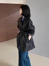 Rouje Damas レディース ブラックレザーショートジャケット【秋冬用・高級感】