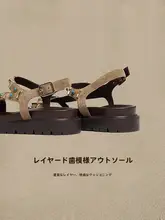 厚底リラクシーサンダル【ローマ風・女性用・ヴィンテージデザイン】（セットアップ対応）