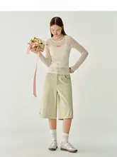極上の柔らかさコットン製ライトカラー ワイドレッグショートパンツ（セットアップ対応）