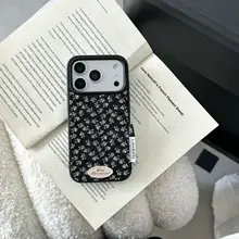 スマホケース iPhone対応 秋冬 ヴィンテージ 花柄 起毛 耐衝撃 ショートストラップ付き 個性的 「HEYYEH」