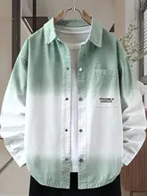 グラデーション刺繍入りデニム長袖ジャケット【ユース・秋冬用】