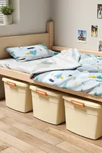 学生用衣類収納ボックス【大容量・キャスター付き・プラスチック製・フタ付き】