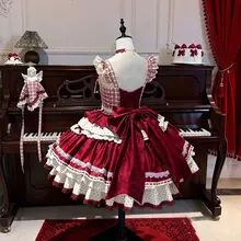 かわいいストロベリーハートJSK ロリータドレス【ストロベリーケーキ風・ふんわりプリ ンセス】（セットアップ対応）