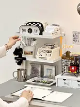 高級感のあるデスクトップ収納ラック【長方形・多機能・翻転可能】