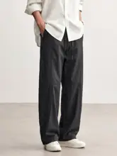 極上の柔らかさを体感！軽やかなパンツ【男性用・ハイウエスト・ストレートシルエット】（セットアップ対応）