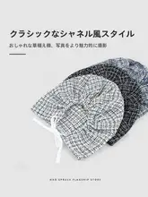 チェック柄デザインのフード付きキャップ【春秋用・スタイリッシュ・ユニセックス】（セットアップ対応）