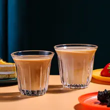 アメリカンスタイルのアイスコーヒーカップ【グラス製・ラテ対応・おしゃれなデザイン】