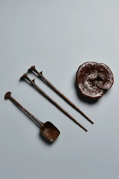 銅製 炭鋏・炭へら・炭カバー【アンティーク調・茶道用炭炉工具】