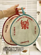 かわいいハンドタオル【吸水性抜群・厚手・キッチン・バスルーム用・掛けられるデザイン】
