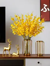 高級感ある透明ガラス花瓶【ドライフラワー・水耕栽培・リビングやダイニングの装飾用】