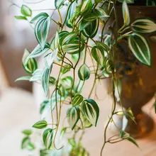 フェイク吊り植物セット【紫露ラン・北欧風・インテリア装飾】