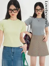 シンプルな白い短袖Tシャツ【女性用・スリムフィット・着回し優秀】