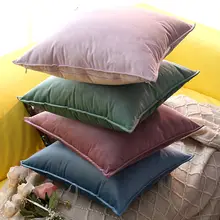 北欧風 ベロア クッション【グレー系・汚れたピンク・ロックエッジデザイン・ソファ用】