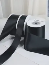 黒色リボンデザインのDIYギフト包装用リボン【花束やケーキの装飾に最適】