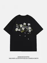 ゆったりフィットのコットン半袖Tシャツ【アメリカンスタイル・ハイストリートデザイン】