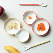 カラフルな子供用食器セット【ベビーフードボウル・スプーン・仕切りプレート・ギフトボックス】（セットアップ対応）