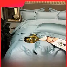 140サテンシーツ使用！ピーマコットン製4点セット【全棉・無地・ベッドカバー1.8m用】