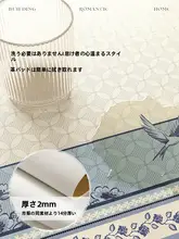 花鳥デザインの防水PVCテーブルマット【中華風・お手入れ簡単・玄関やダイニングに最適】