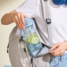 吸管付きプラスチック水筒【アウトドア用・持ち運び便利・女性用・夏向け】