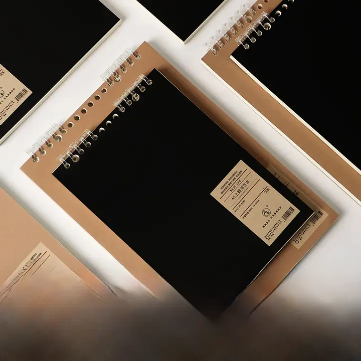 B5サイズ レトロ牛革リングバインダー ノート【手に優しい・取り外し可能・学生用・日記帳】