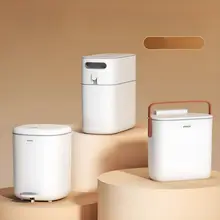 フタ付きキッチンゴミ箱【足踏み式・大容量・自動梱包】