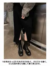 牛革製 ショートブーツ【ハイヒール・厚底・チェルシーブーツ】
