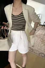 ワイドショートパンツ レディース ホワイト 着痩せ 着回し 通勤 カジュアル 夏 低身長向け 「SRK」
