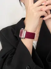 女性向け 編み込みデザインApple Watch用バンド【マグネット式・対応機種多数】