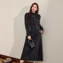 高級感あふれるマタニティベスト【体型カバー・タイトフィット・春用】（セットアップ対応）