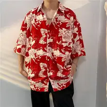 ヴィンテージ メンズ半袖シャツ【夏用・軽量・ビーチスタイル・ゆったりフィット】