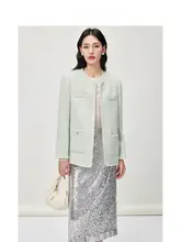 クラシックデザイン 羊毛製コート【冬用・グリーン・パッド入り】
