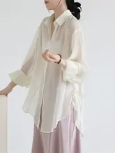 軽やかな氷絲シャツ【薄手・日焼け対策・カーディガンスタイル】