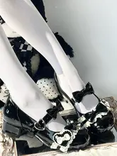 スイートカラーのロリータ風バタフライリボンシューズ【丸型トゥ・女性用】