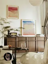 北欧風 抽象風景画【現代的デザイン・雲のモチーフ・リビングルーム用】