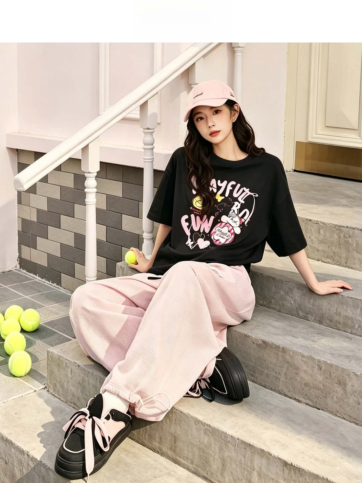 tシャツ シャツ 重ね着 レディース どうやって着るの？黒のコットンTシャツが解決する日常の着こなし悩み