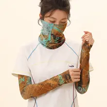 夏用 アイススリーブ 女性用 薄型 通気性 紫外線防止用アームカバー【アウトドア・自転車・ドライブ用】