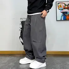 アメリカンスタイルのヴィンテージ風ワークパンツ【秋冬用・ゆったりストレート・デコンストラクション・裏地起毛】