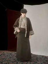 異国情緒あふれるストライプの半身スカート【伝統的な西藏衣装・一枚仕立て】