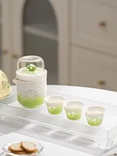 白瓷製 旅行用茶具【一壺三杯・便利な携帯タイプ】