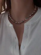 天然淡水バロックパールネックレス【魅惑の紫色・オリジナルデザイン】