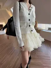 秋季デザインの重ねレイヤースカート【女性用・チュール・ふんわり・カジュアル】