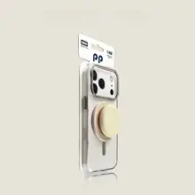 ブラックマグネット式エアバッグスタンド【透明ケース・防落下対応・華為Mate70pro/Pura8070Ultra/荣耀magic8pro兼用】
