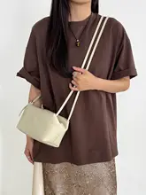 真皮質感の枕頭バッグ【シンプル＆スタイリッシュ・斜め掛け対応】