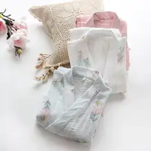 極上の柔らかさのダブルレイヤーコットン和風浴衣【フリーサイズ・リボン付き】