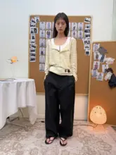 亨利風 タートルネック長袖ニット