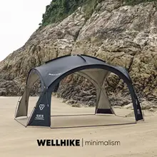 WELLHIKE 大容量のドーム型テント【防雨・防紫外線・アウトドア用・モンゴルテントスタイル】