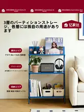 ブルーの壁掛け収納ラック【オシャレなディスプレイシェルフ・キャットフード収納用】