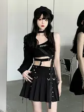K-POP風 ダンスパフォーマンストップス【ジャズ・Y2Kスタイル・女性用】（セットアップ対応）