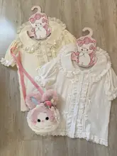 ロリータスタイル 蝶結び付きドールカラー長袖と短袖シャツ【夏用・女性用・インナー】