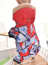 愛犬用プリント衣装【秋冬用・四脚型・棉素材・防風・保温】（セットアップ対応）